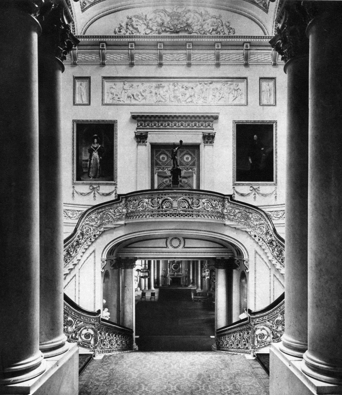 Den store trappe i Buckingham Palace, London, 1935 af Unbekannt