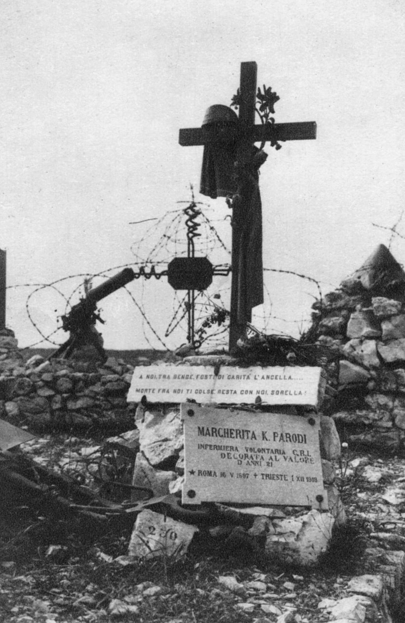 Graven for en frivillig sygeplejerske fra Røde Kors, c1918 af Unbekannt