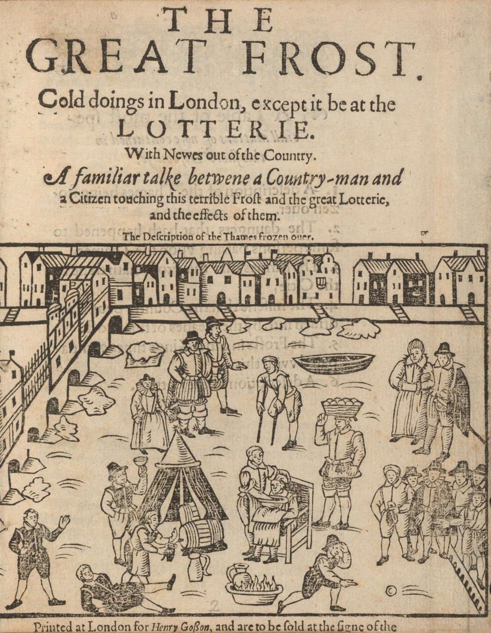 Den store frost i London, 1608 af Unbekannt