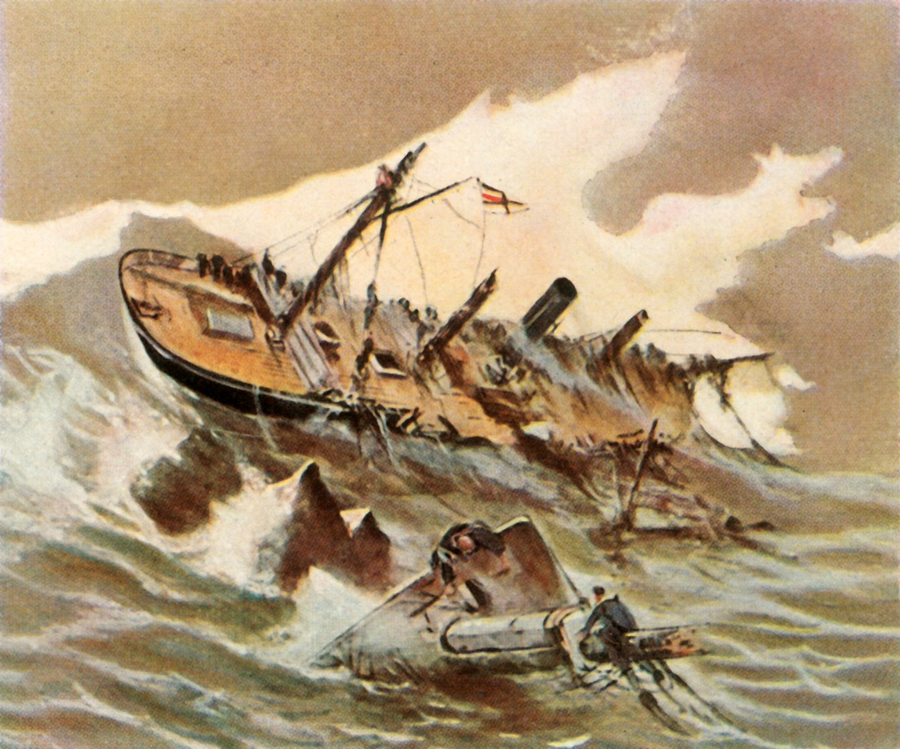 Kanonskibet Iltis er ødelagt, 1896, 1936. af Unbekannt