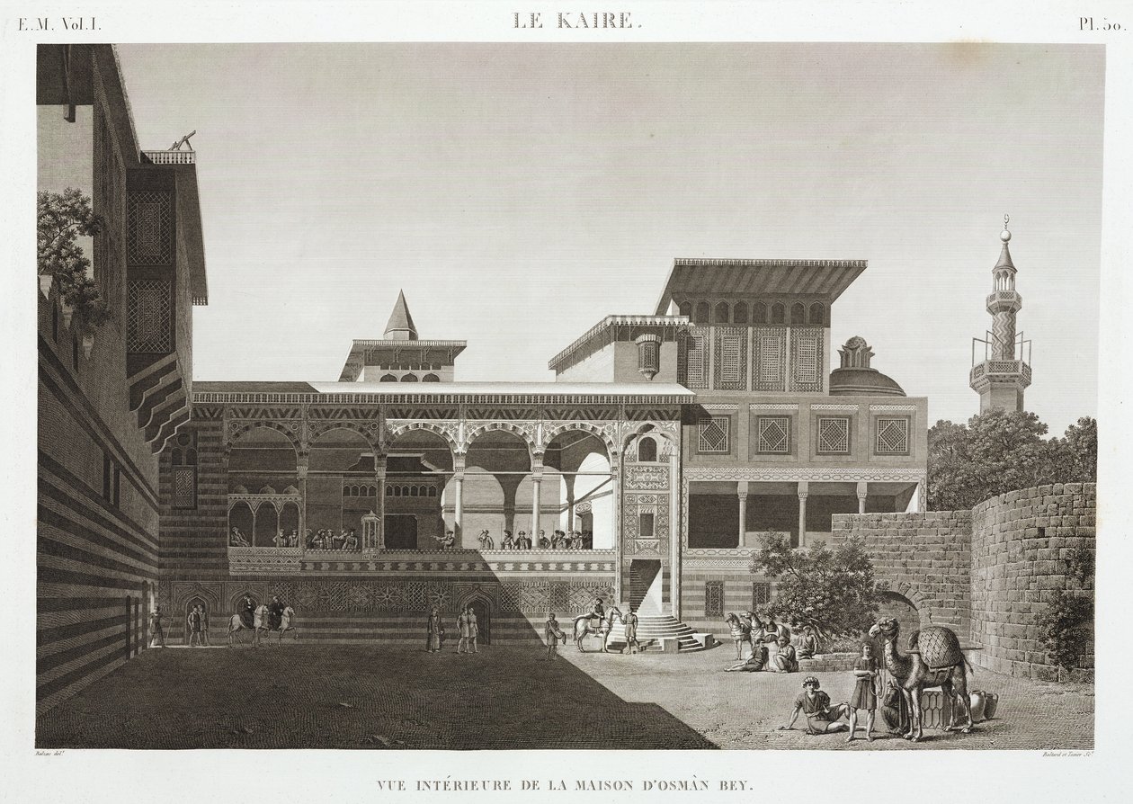 Huset til Osman Bey, Egypten, ca 1798 af Unbekannt