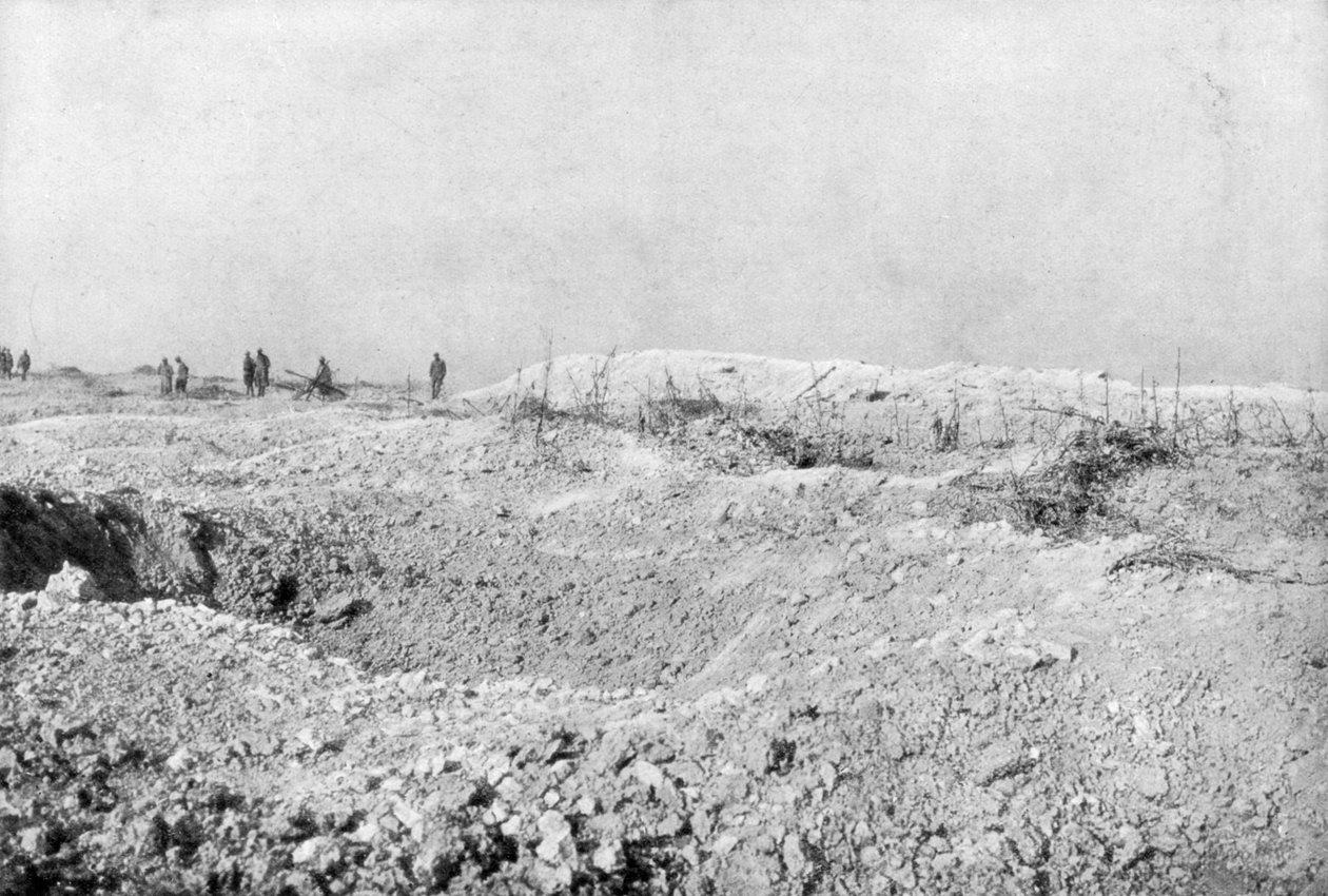 Landskabet i Mort-Homme, Verdun, Frankrig, Første Verdenskrig, 1917 af Unbekannt