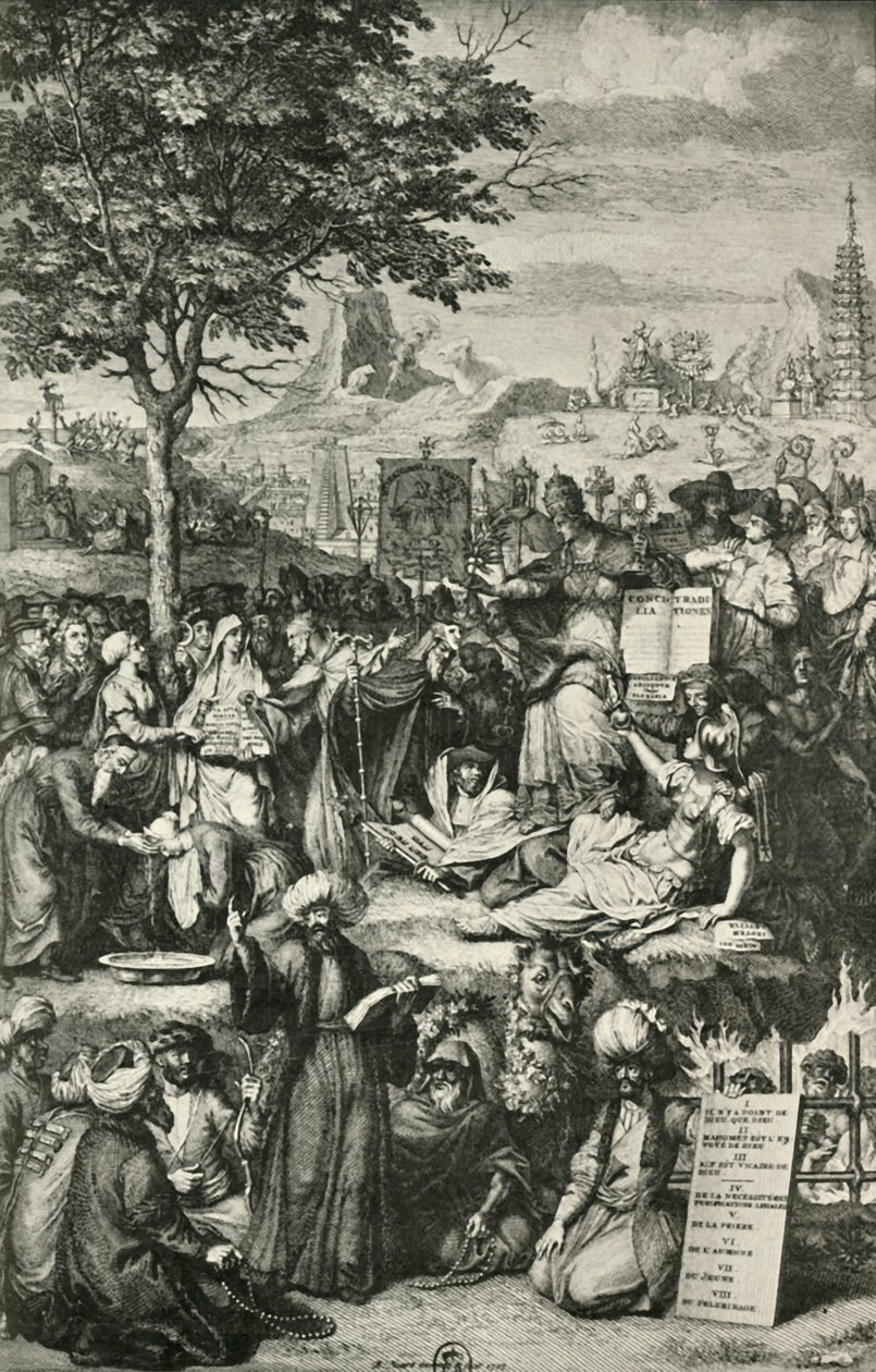 De vigtigste verdensreligioner, c1723, 1908. af Unbekannt