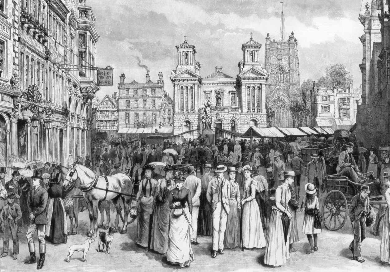 Markedspladsen, Kingston upon Thames, Surrey, 1890 af Unbekannt