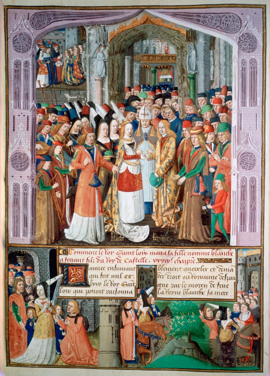 Ægteskabet mellem Blanche og Fernando, 1269, 1400-tallet af Unbekannt