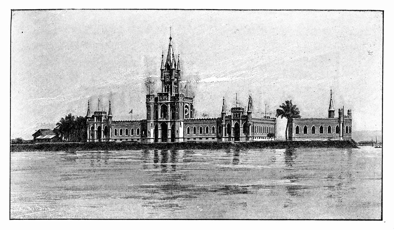Miniaturepaladset på Fiscal Island, Guanabara Bay, Brasilien, 1895 af Unbekannt