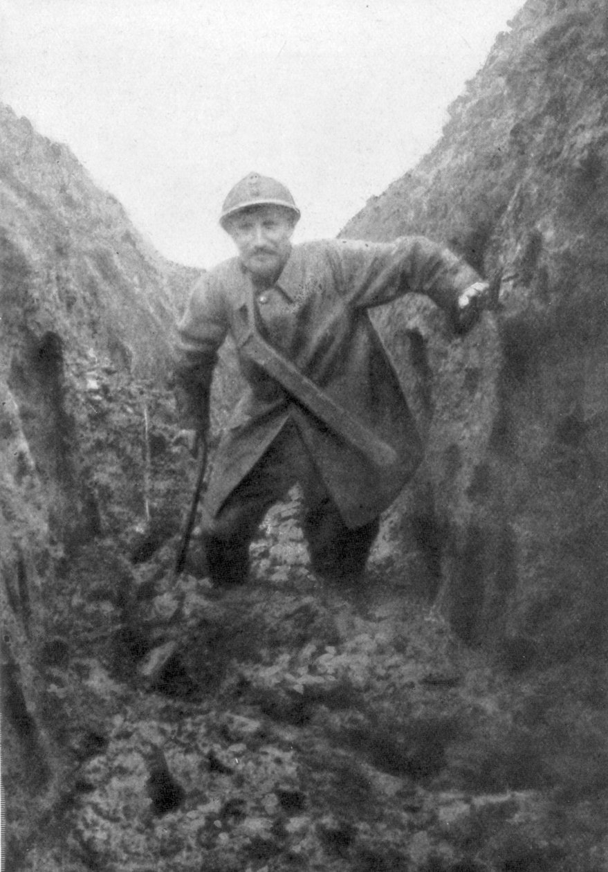 Soldatens elendighed, en mudret fransk skyttegrav i Artois, Frankrig, 1916 af Unbekannt
