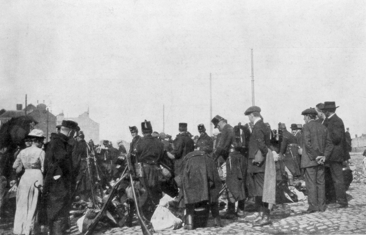 Mobiliseringen til forsvar af Liege, Belgien, 31. juli 1914 af Unbekannt