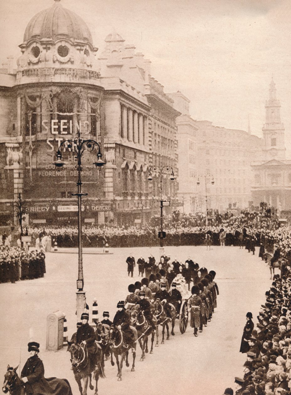 Den bevægende enkelthed af kong Georges sidste rejse gennem London, 1936 af Unbekannt