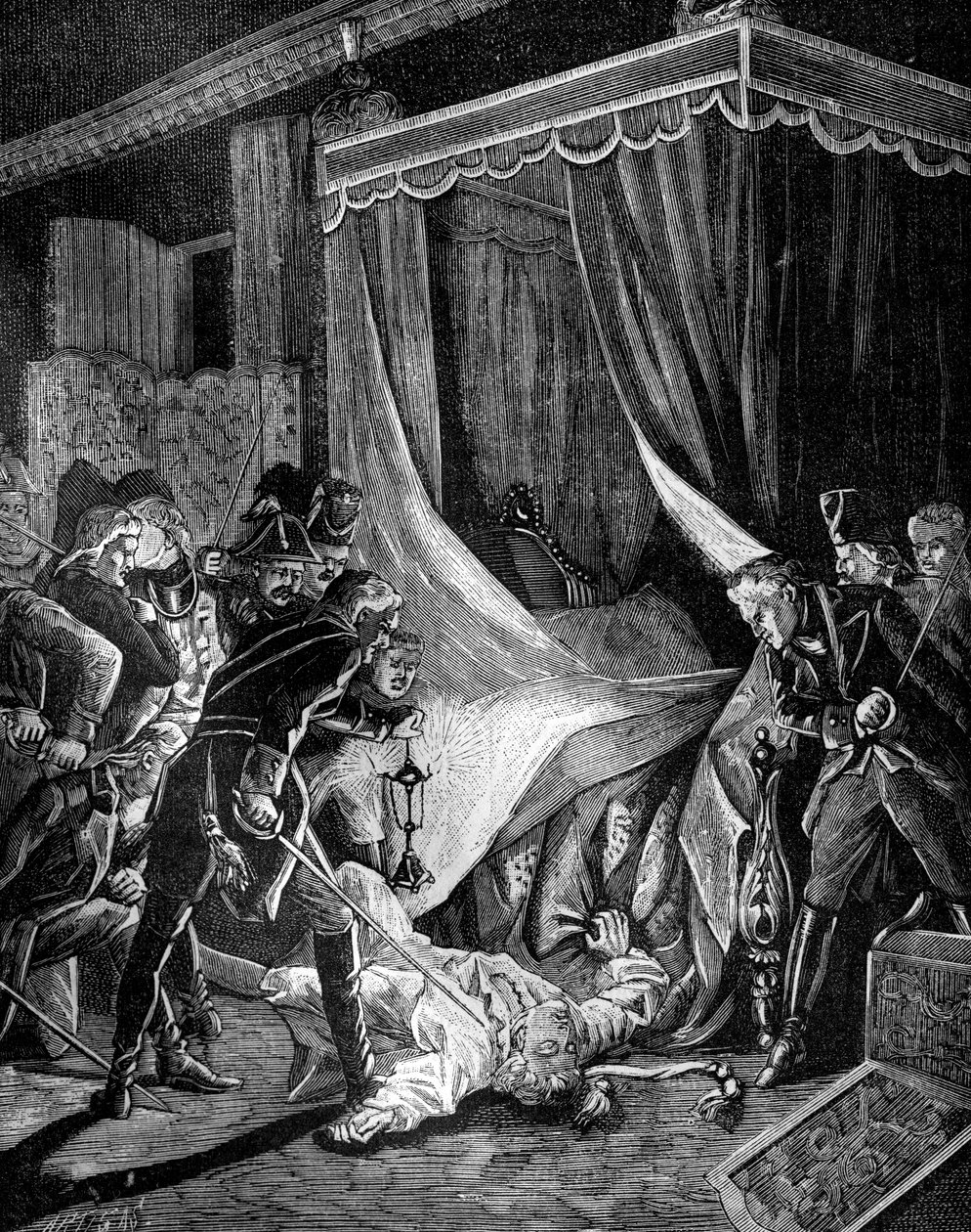 Mordet på zar Paul I af Rusland, marts 1801 1882-1884 af Unbekannt