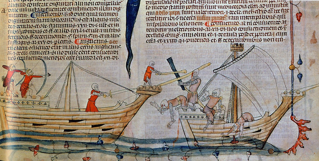 Søslaget, ca 1340 af Unbekannt