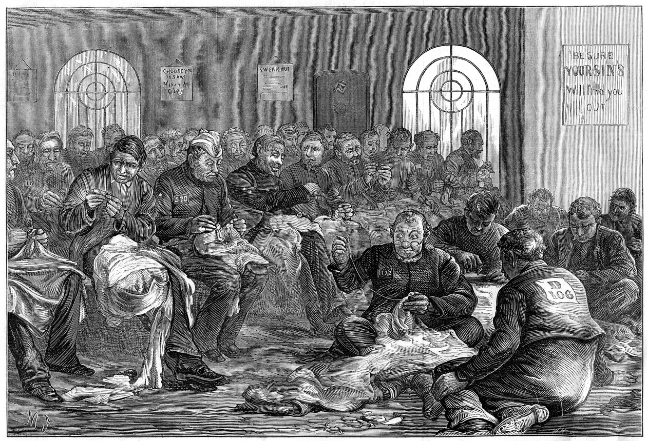 Nålerummet, Clerkenwell Prison, London, 1874 af Unbekannt
