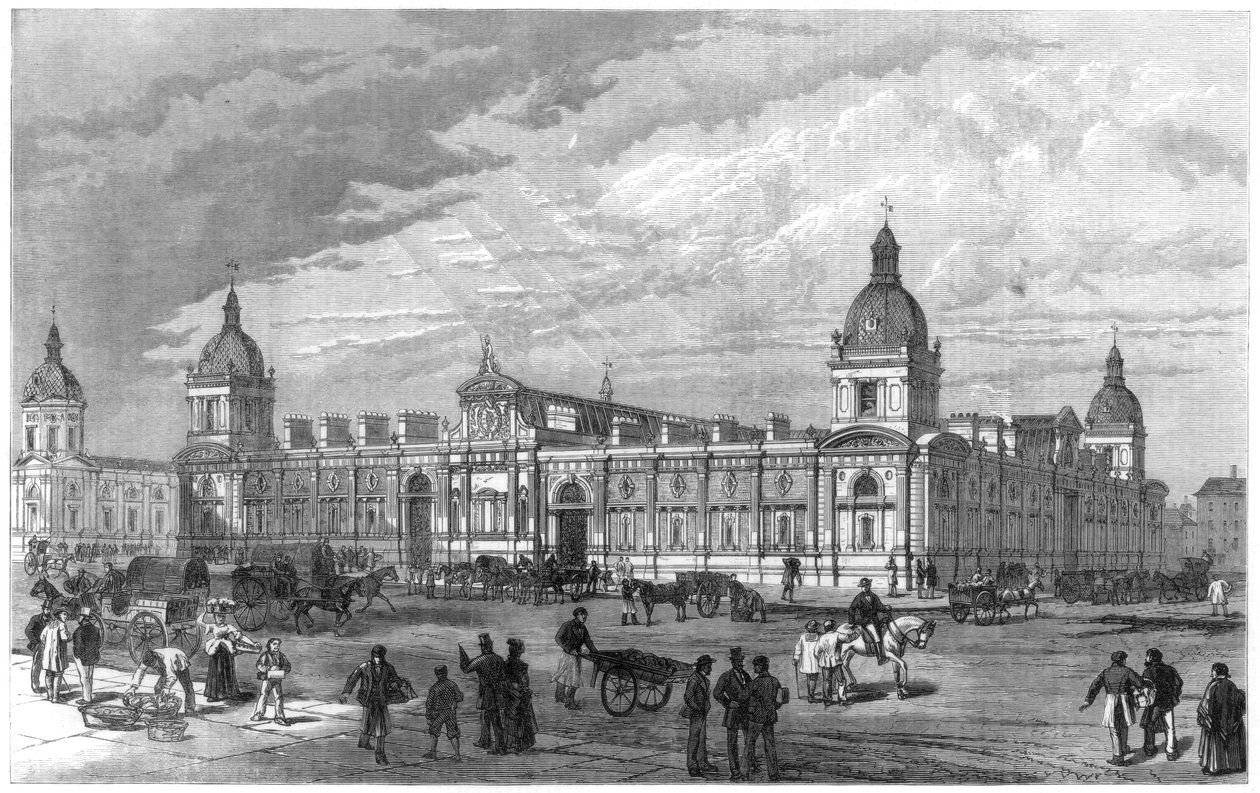 Det nye Metropolitan Poultry Market, Smithfield, London, 1875 af Unbekannt