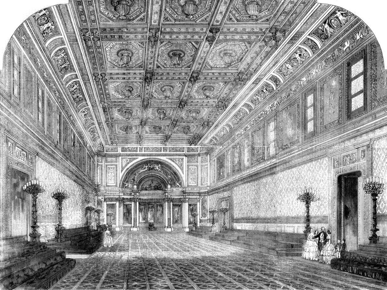 Det nye statsbalsal i Buckingham Palace, 1856 af Unbekannt