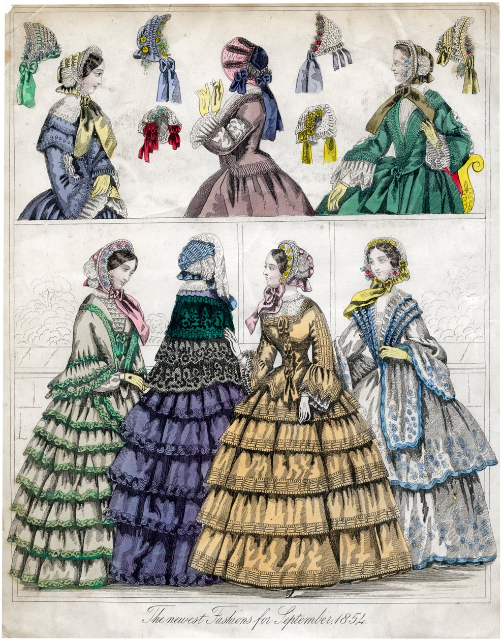 Den nyeste mode for september, 1854 af Unbekannt
