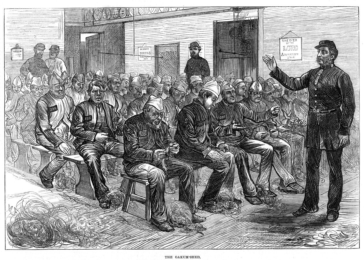 Oakum-skuret, Clerkenwell Prison, London, 1874 af Unbekannt