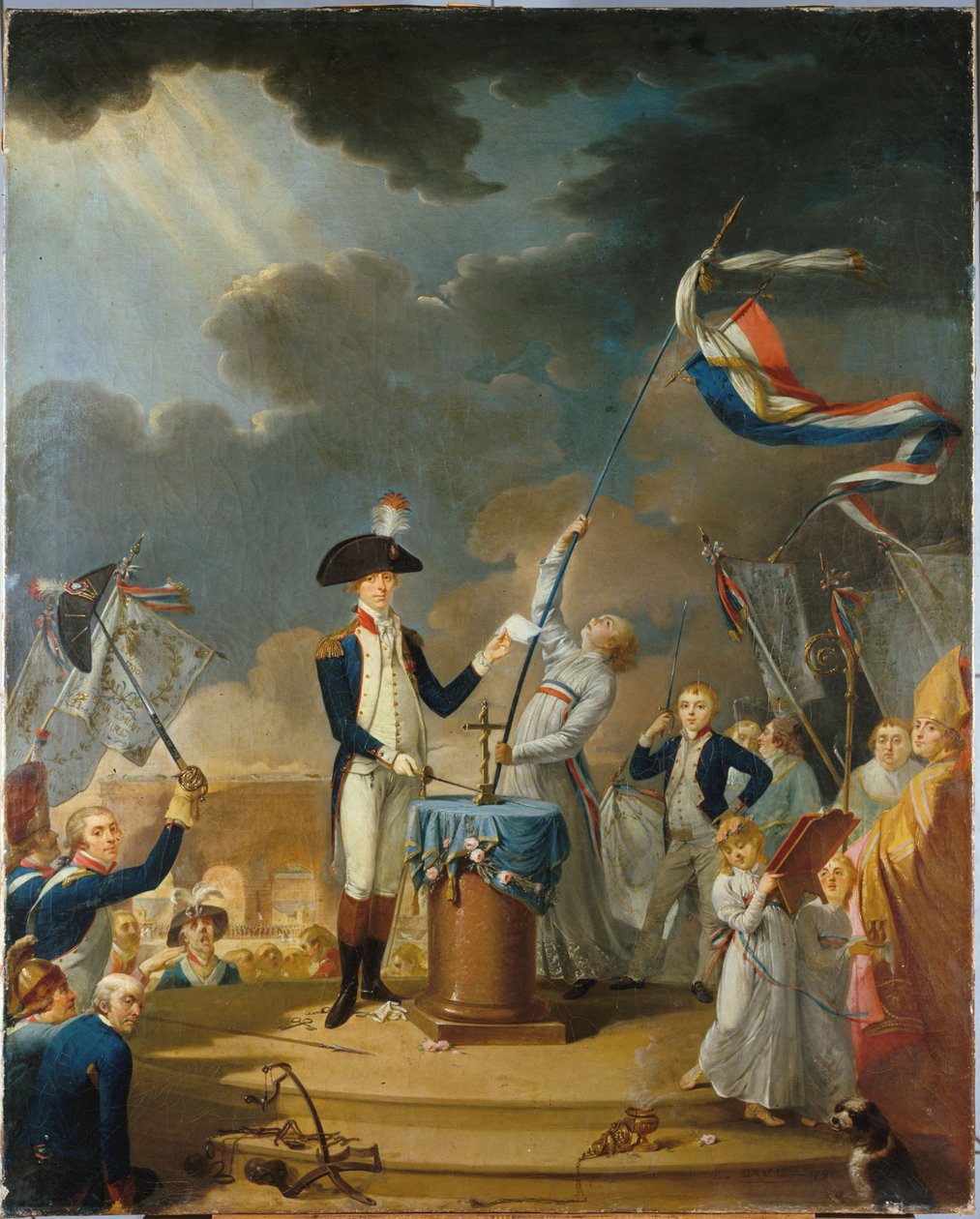 La Fayettes ed ved Federationens Festival, 14. juli 1790, 1791. af Unbekannt