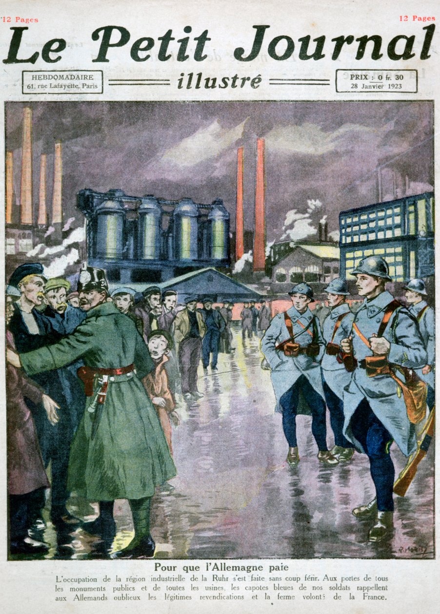 Frankrigs og belgiske troppers besættelse af Ruhr, 1923 af Unbekannt
