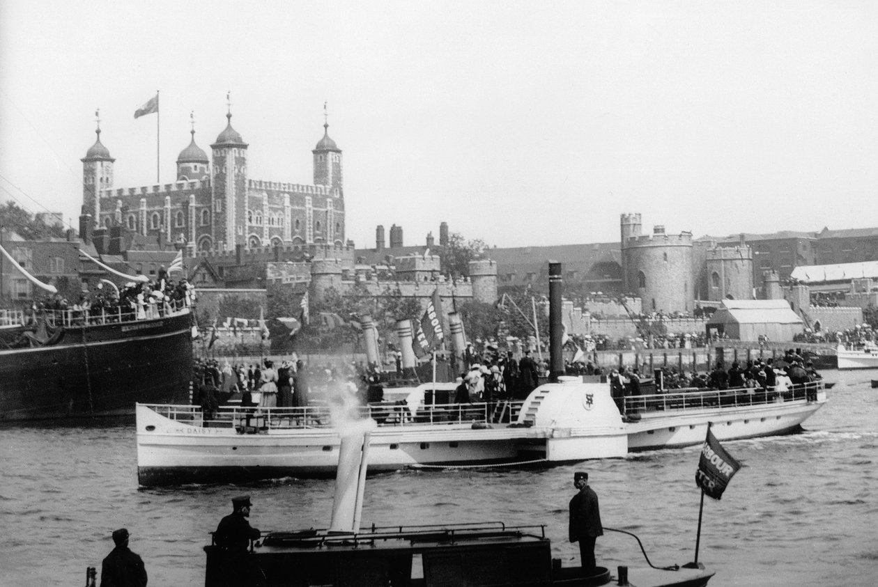 Åbningen af Tower Bridge, London, 1894 af Unbekannt