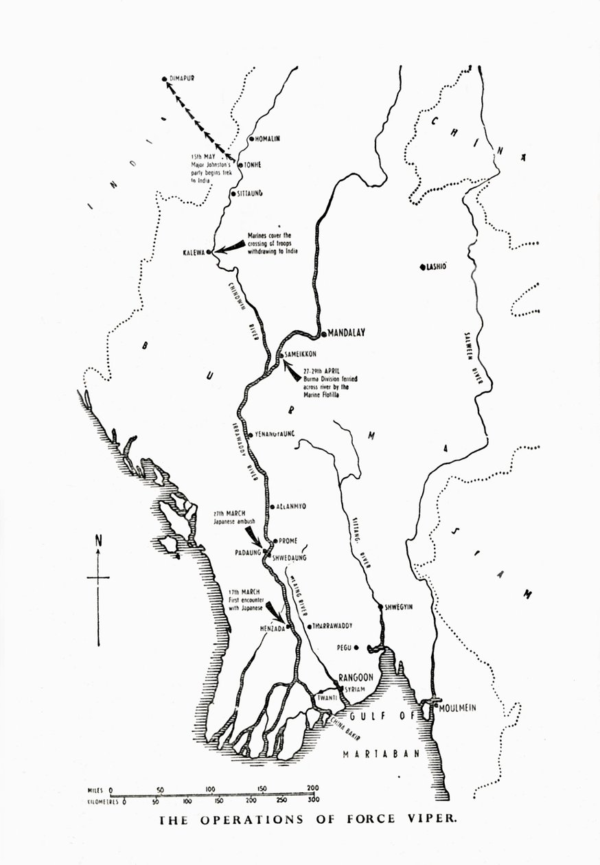 Operationerne af Force Viper, Burma, Anden Verdenskrig, 1942-1943 1944. af Unbekannt