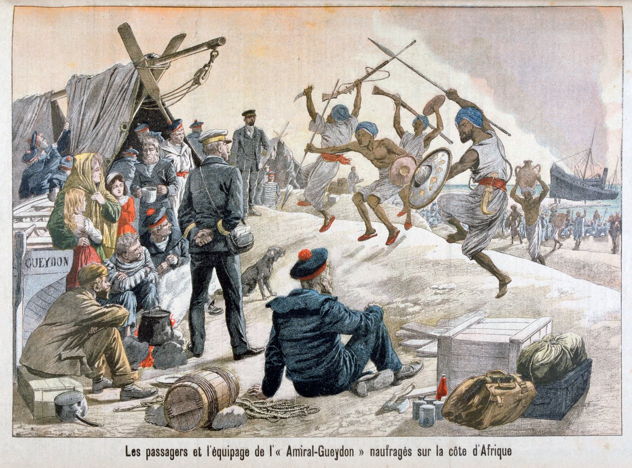 Admiral Gueydons passagerer og udstyr forliste på den afrikanske kyst, 1903 af Unbekannt