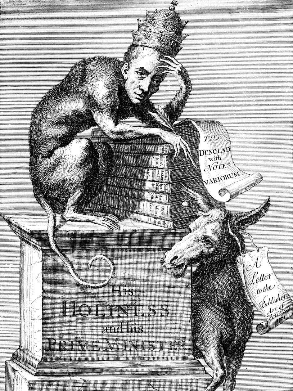 Phizen og karakteren af en Alexandrine-hyper-critch og kommentator, 1728 af Unbekannt