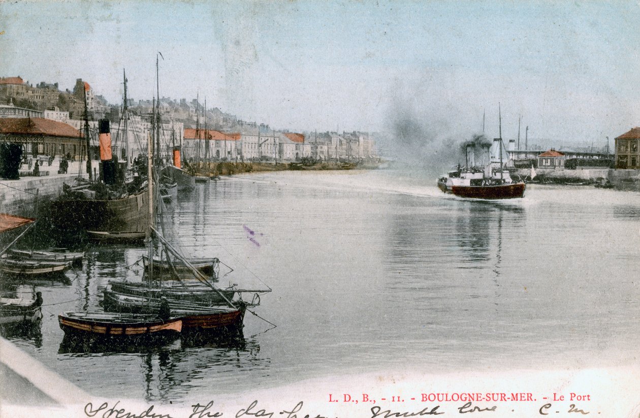Havnen i Boulogne, Frankrig, 1904 af Unbekannt