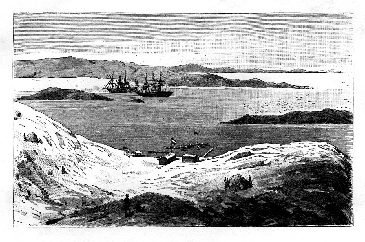 Havnen i Angra Pequena, Namibia, 1800-tallet af Unbekannt