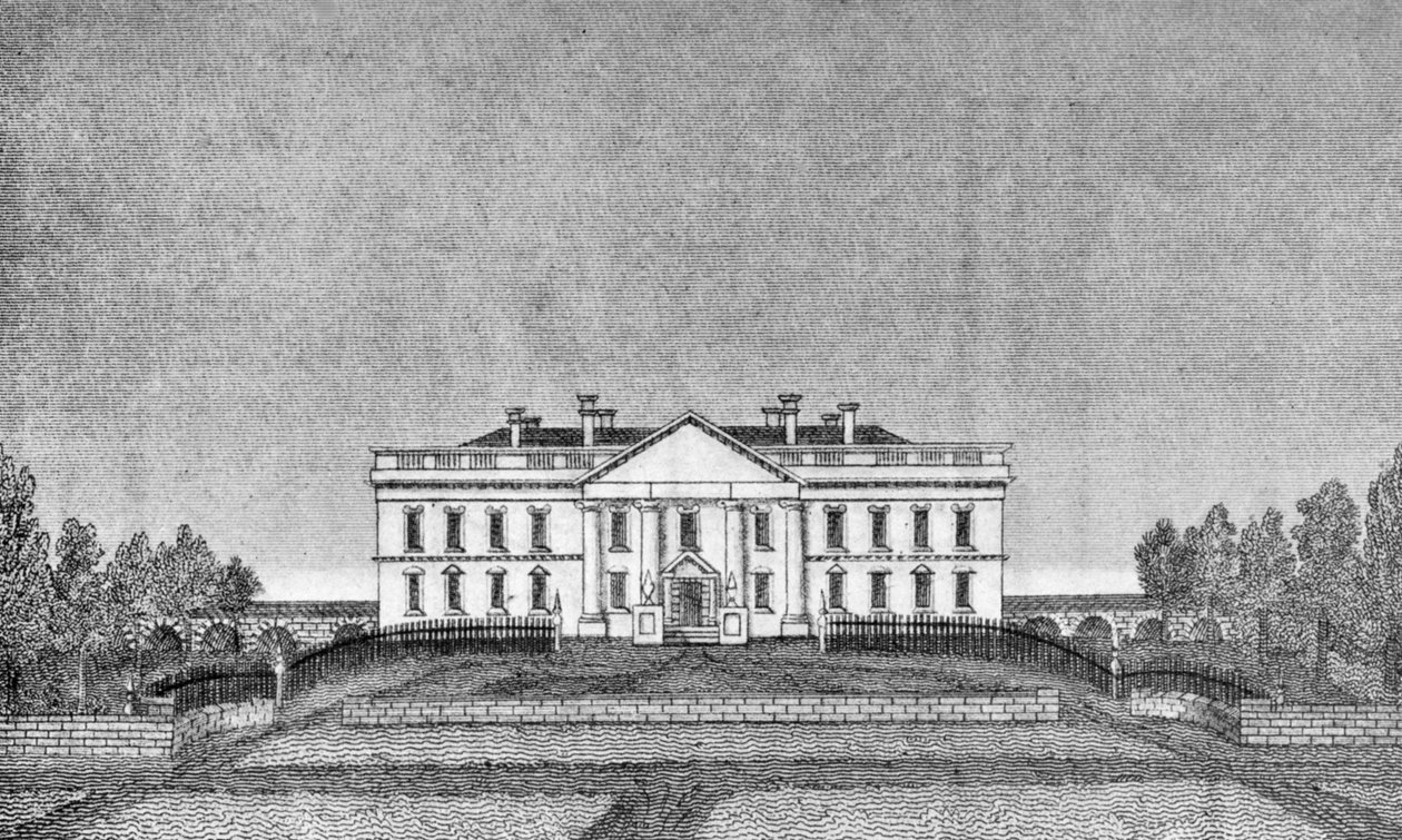 The Presidents House, North Portico, USA, 1834 1908 af Unbekannt