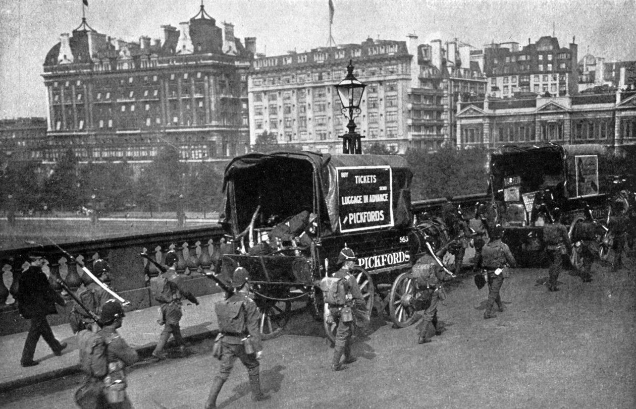 Jernbanestrejken i 1911, London, c1920 af Unbekannt