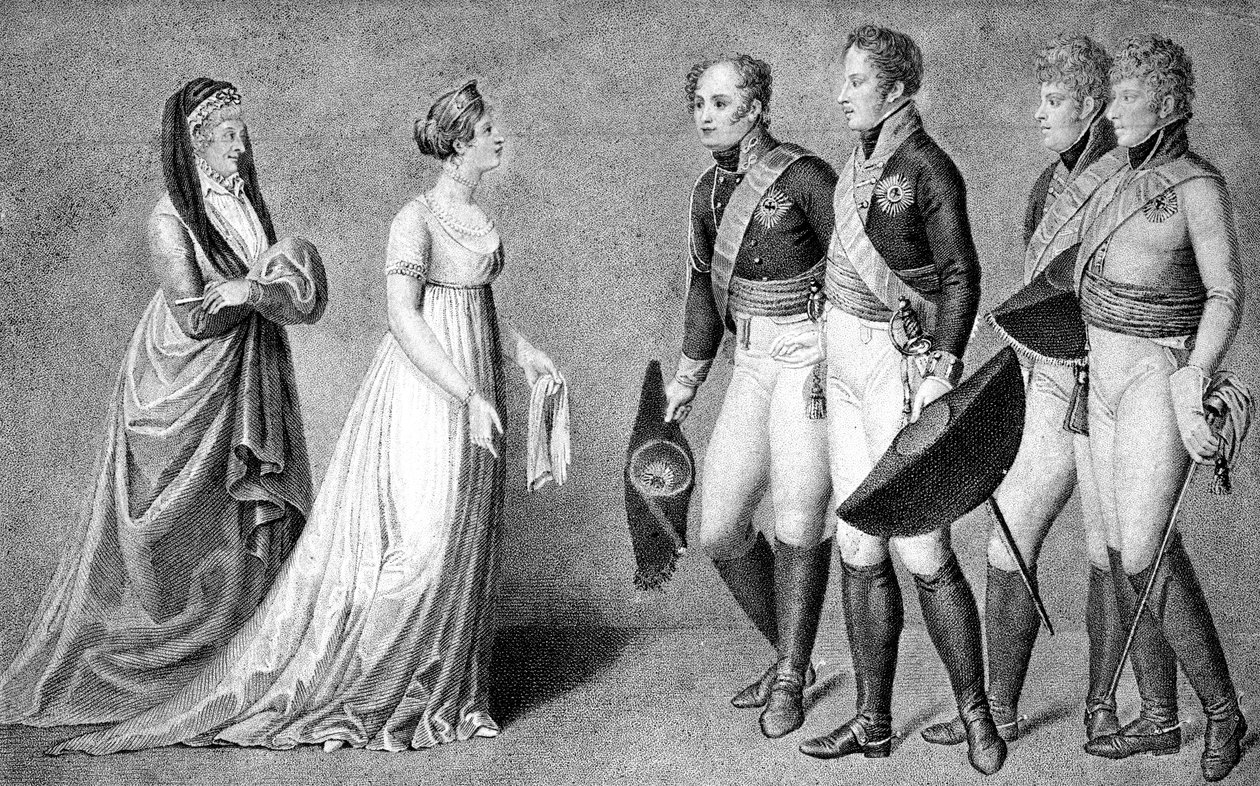 Modtagelse af Alexander I 1777-1825, Ruslands kejser, i Memel, 1802 af Unbekannt