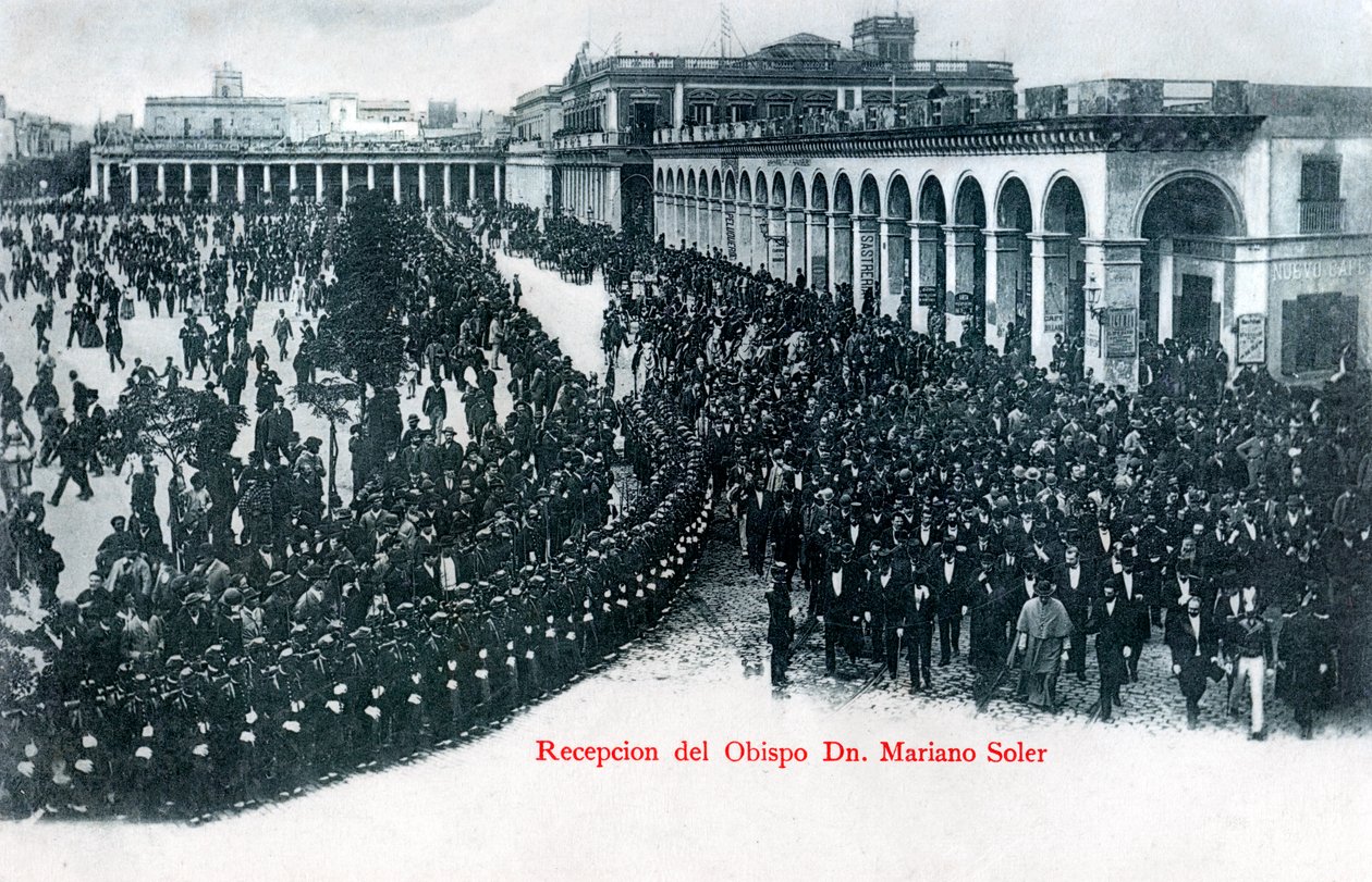 Modtagelse af biskop Mariano Soler, Montevideo, Uruguay, omkring 1900-tallet af Unbekannt