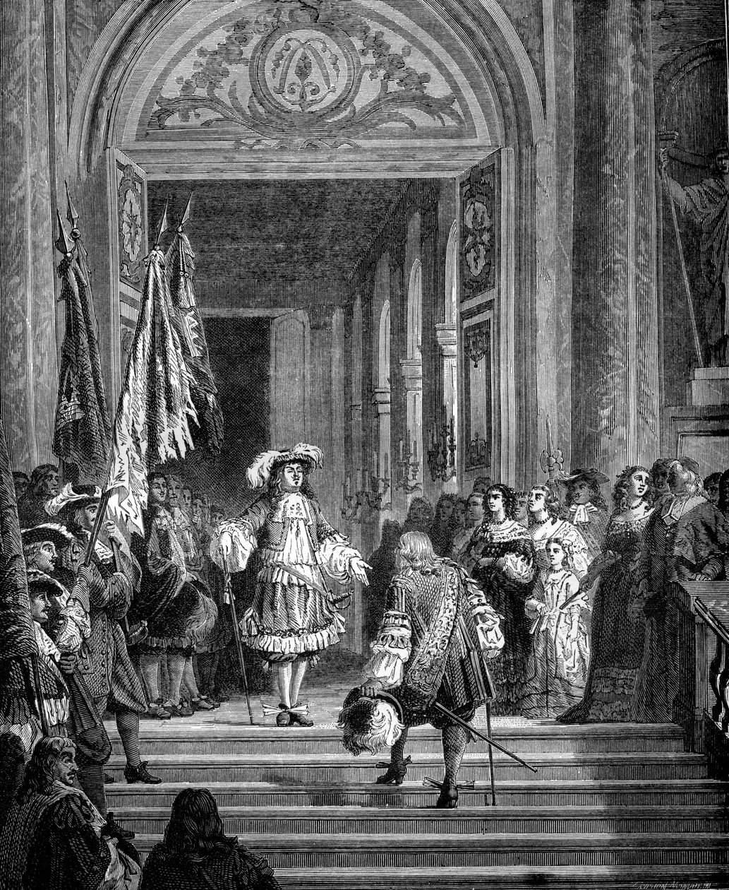 Grand Condes tilbagevenden til Versailles, 1674 1882-1884 af Unbekannt