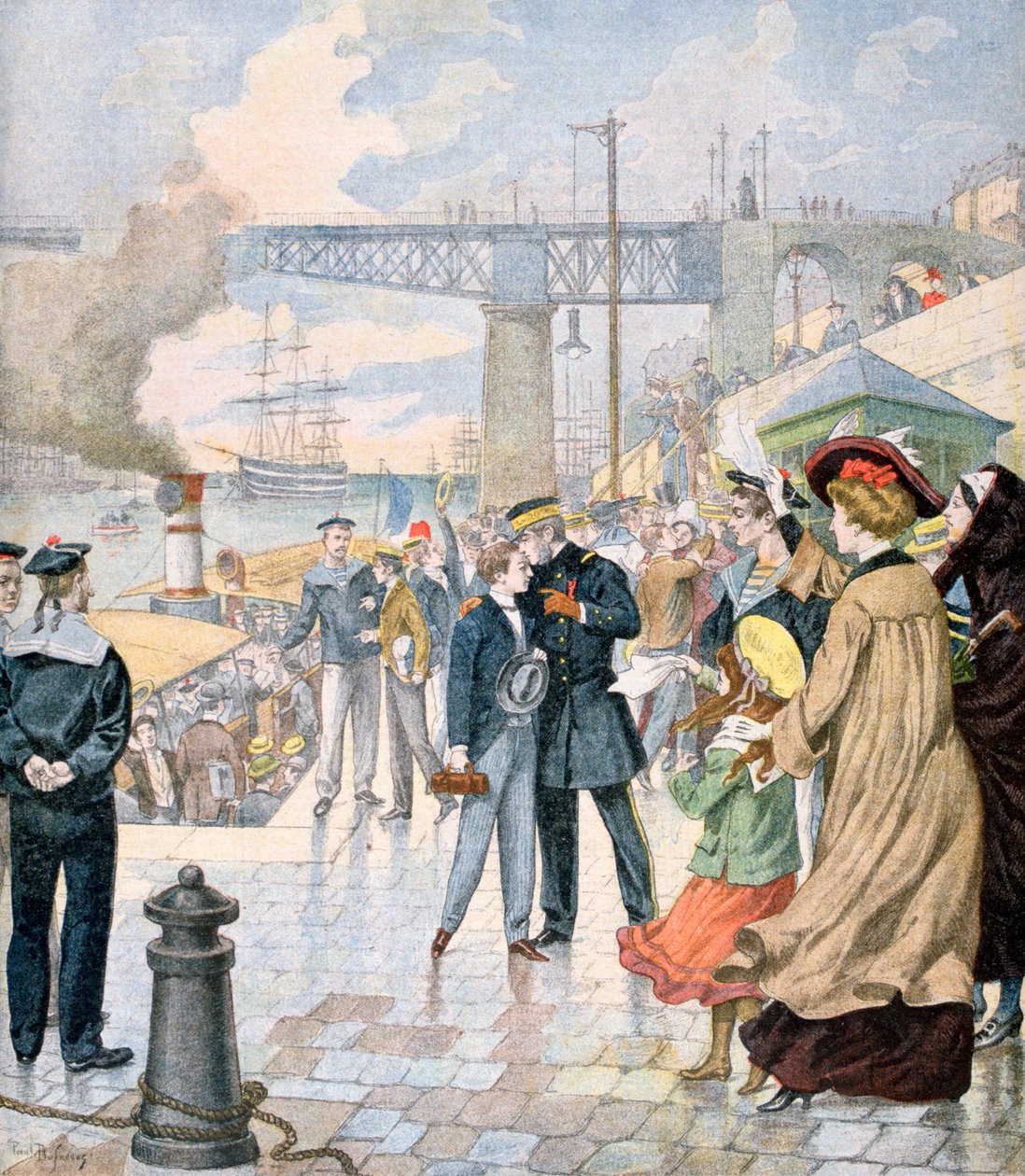 Skibet Bordas tilbagevenden og indskibning af skibet Fistots, Brest, Frankrig, 1902 af Unbekannt