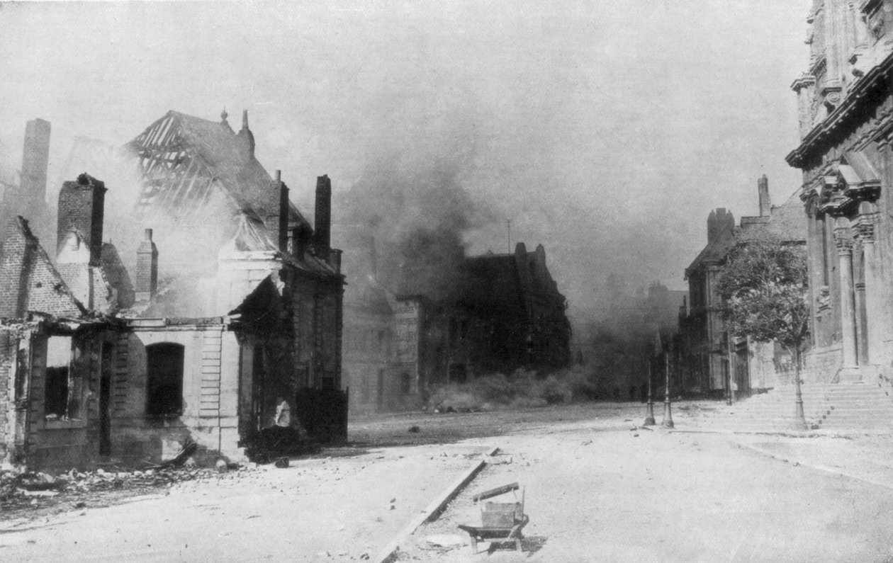 Ruinerne af Cambrai, Frankrig, Første Verdenskrig, 1918 af Unbekannt