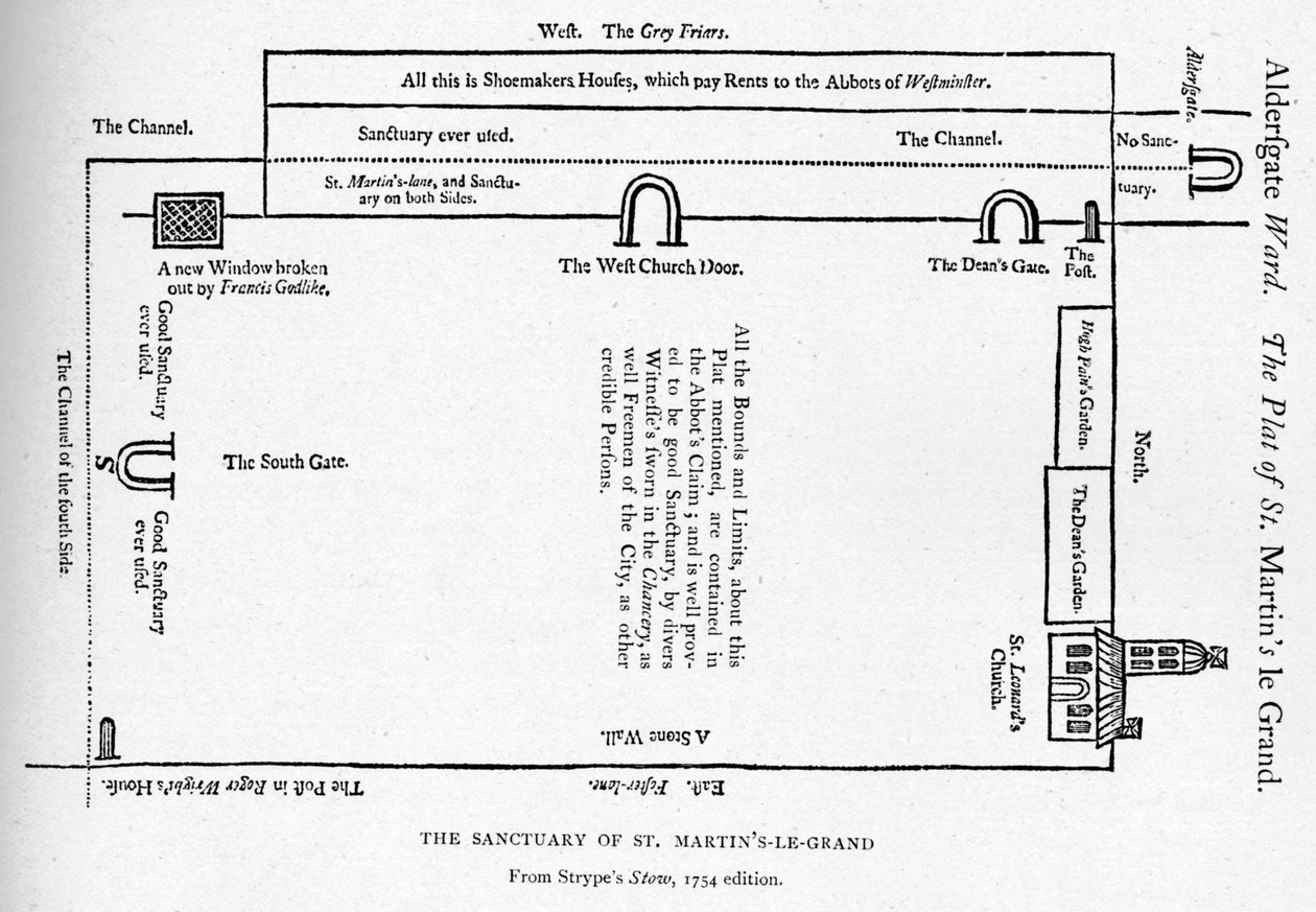 Helligdommen for Church of St Martins le Grand, London, 1754 1906 af Unbekannt
