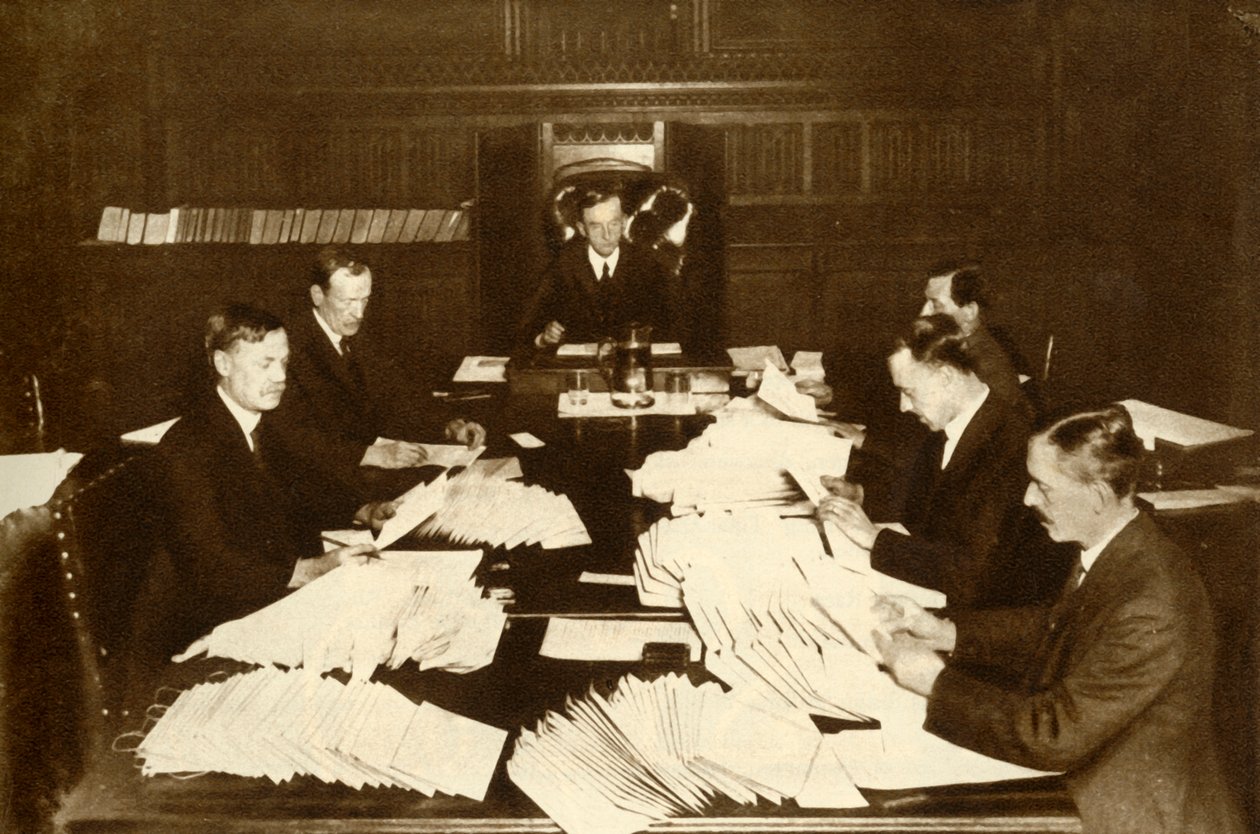 Scenen i Lord Chancellors kontor...Generalvalg, 1923, 1935. af Unbekannt