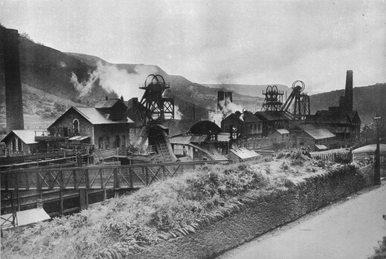 Scenen for Coal Strike: En typisk South Wales-frakkemine, 1915 af Unbekannt