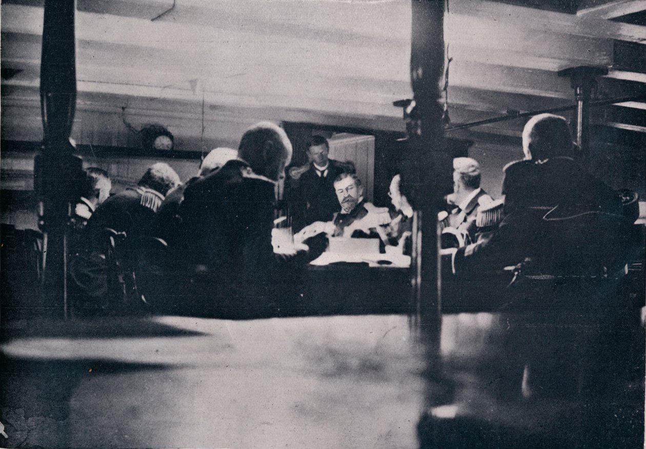 Scenen på sejren under krigsretten, 1906 af Unbekannt