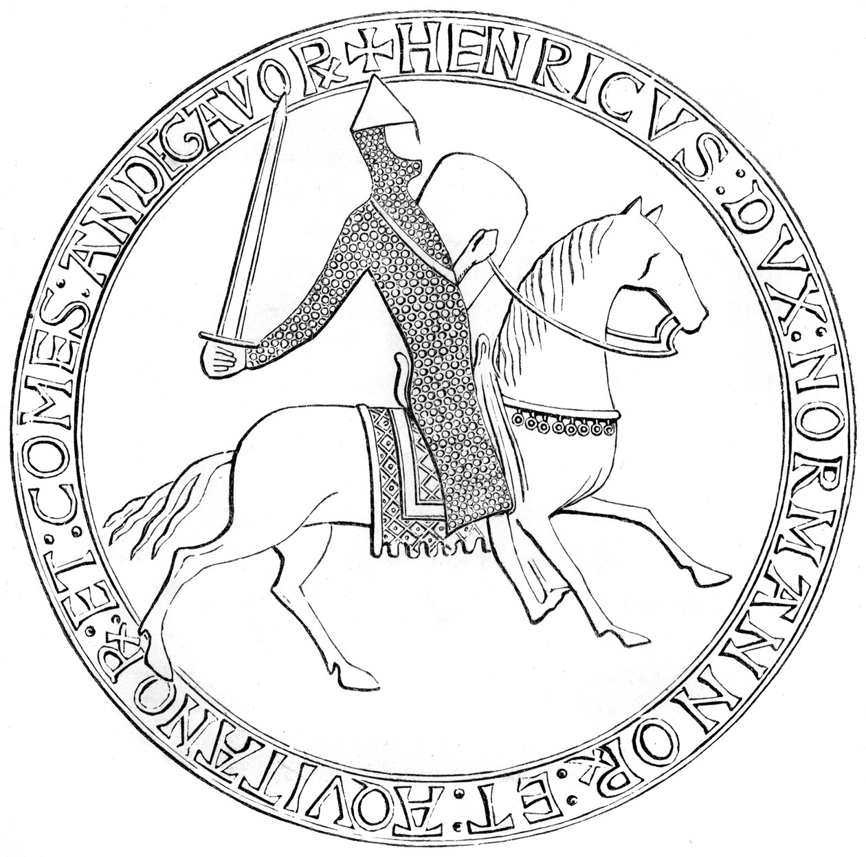 Segl fra kong Henrik II af England, 1100-tallet af Unbekannt