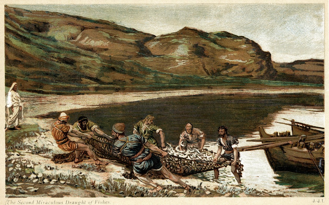 Det andet mirakuløse udkast til fisk, c1890 af Unbekannt