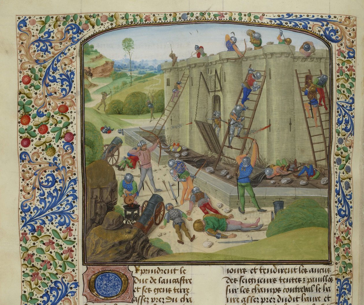 Belejringen af Brest, 1386, ca 1470-1475. af Unbekannt
