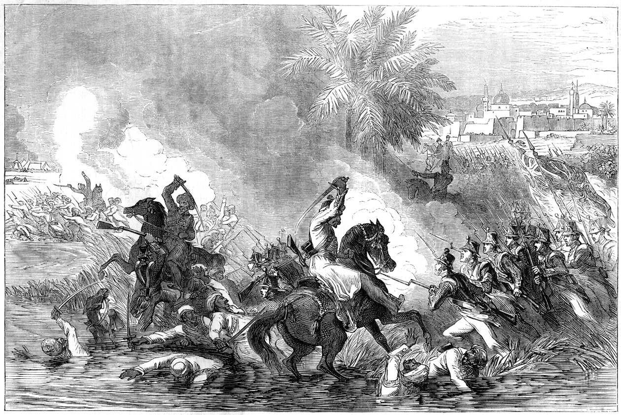 Udfaldet af garnisonen i Jalalabad, Afghanistan, 1842 af Unbekannt