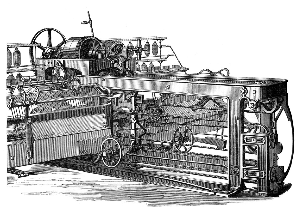 Det spindende muldyr, c1880 af Unbekannt