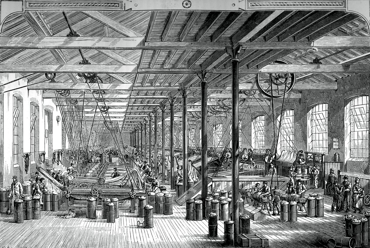 Spinnerummet i Shadwell rebværket, c1880 af Unbekannt