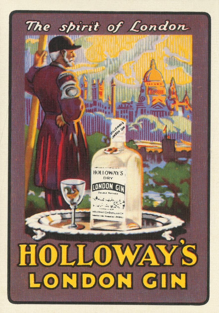 Londons ånd - Holloways London Gin, c1930