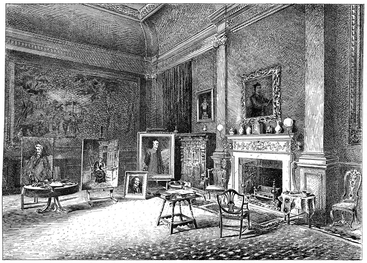 Studiet af John Everett Millais, c1880-1882 af Unbekannt