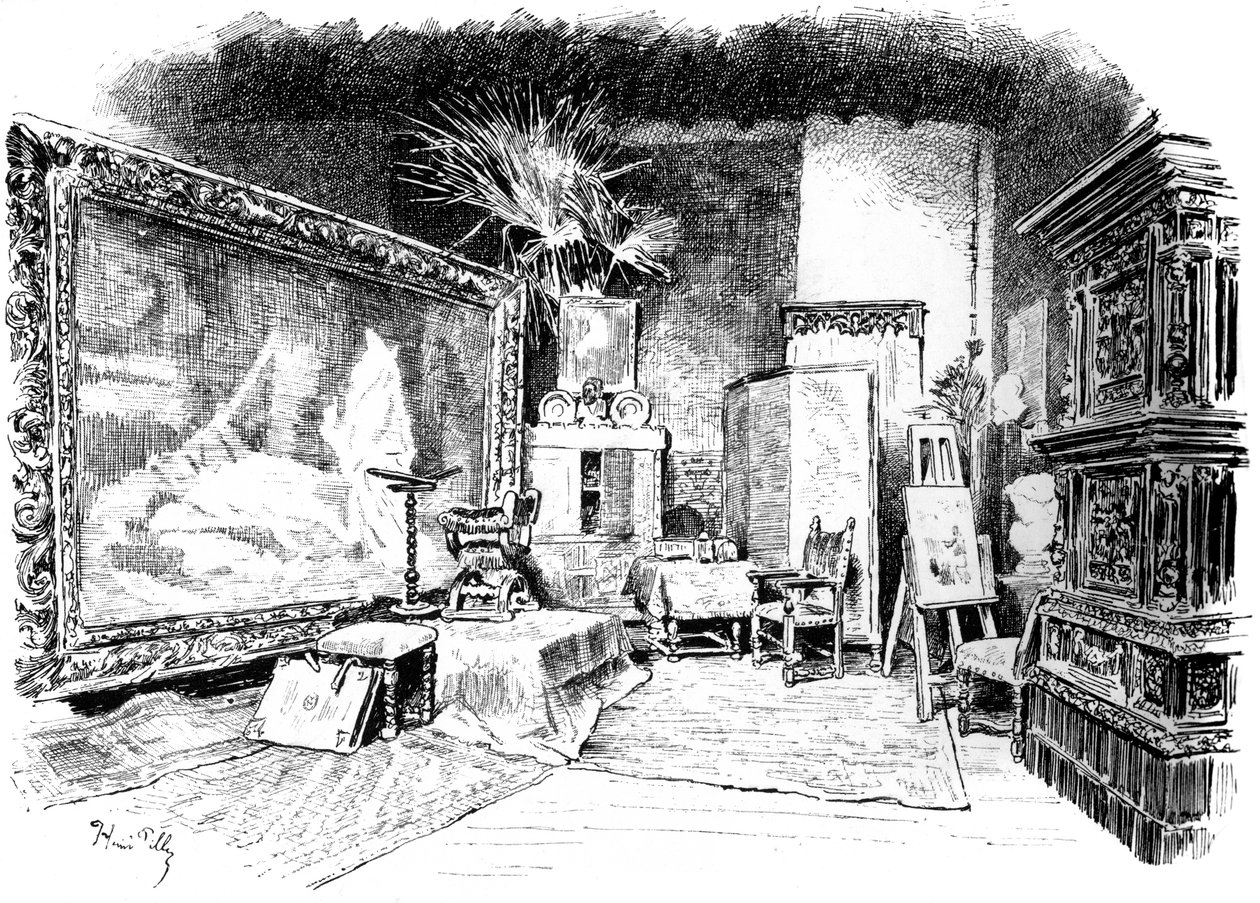 Karl von Pilotys studie, c1880-1882 af Unbekannt