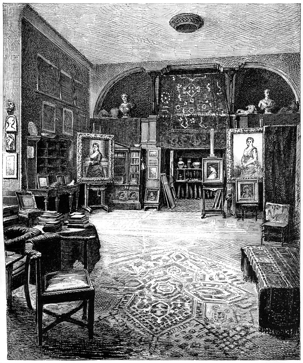 Sir Frederic Leightons studie, c1880-1882 af Unbekannt