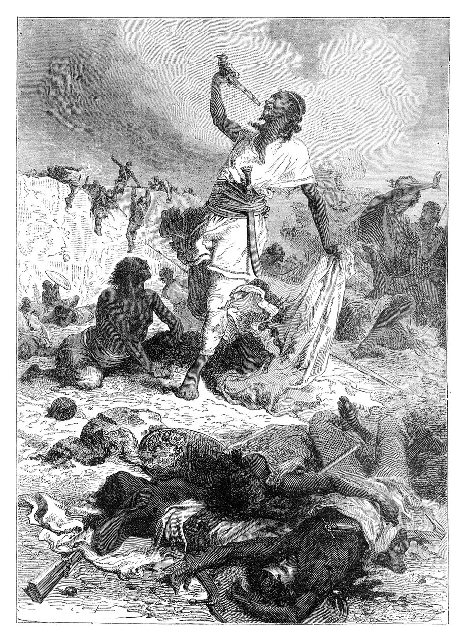 Theodores selvmord, Magdala, Etiopien, 1868 slutningen af det 19. århundrede af Unbekannt